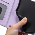 θήκη πτερύγιο για Samsung Galaxy A16, Rhombus Crossbody Leather, μωβ