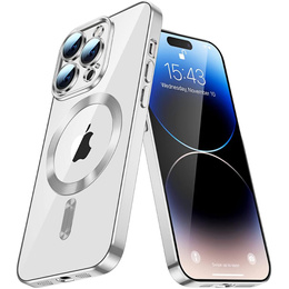 Θήκη για iPhone 14 Pro, ERBORD Hybrid MagSafe Case, ασημένια