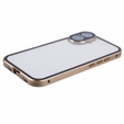 θήκη για το iPhone 16, Magnetic Dual Glass, χρυσή