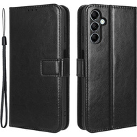 Θήκη με πτερύγιο για Samsung Galaxy M34, Crazy Horse Wallet, μαύρη