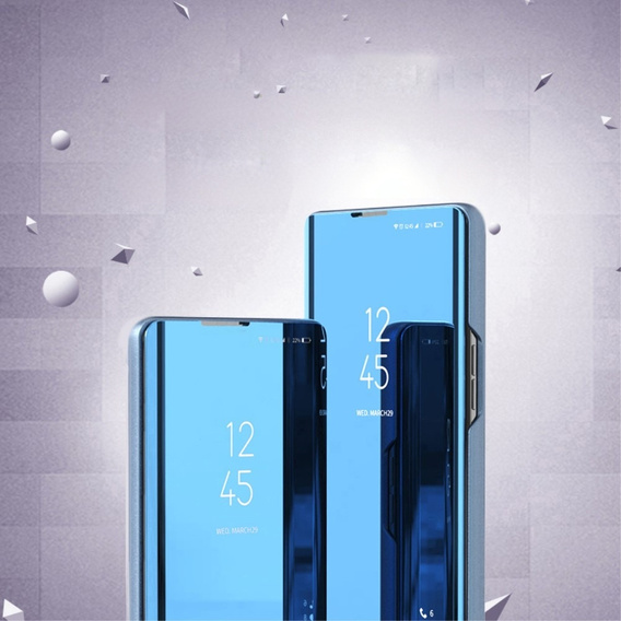 Θήκη για Samsung Galaxy A15, Clear View, μαύρη + γυαλί 9H