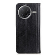 θήκη με πτερύγιο για Xiaomi Poco F7 Pro / F7 Ultra, Split Leather, μαύρη
