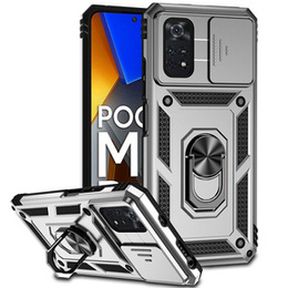 Θήκη για Xiaomi Poco M4 Pro 4G, CamShield Slide, ασημένιο