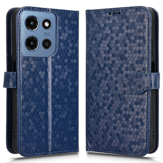 θήκη πτερύγιο για Motorola Moto G86 Power 5G, Wallet Rhombus, μπλε