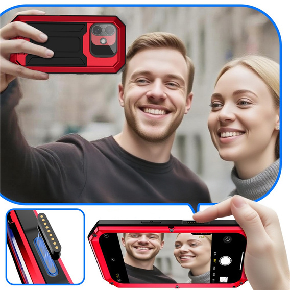 Θήκη R-JUST με προστατευτικό οθόνης και βάση για iPhone 17