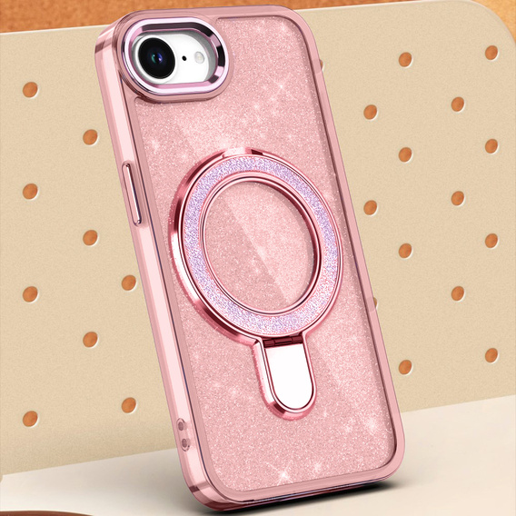 Η θήκη iPhone 16e, Glittery Magnetic Kickstand, ροζ