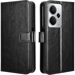Θήκη με πτερύγιο για Realme 14 5G / Realme 14T 5G, Crazy Horse Wallet, μαύρη
