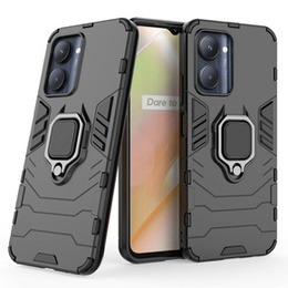 Θήκη για Realme C33, Kickstand Ring, μαύρη