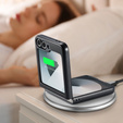 Θήκη για Samsung Galaxy Z Flip7 FE / Z Flip6, CASEME Litchi Leather, μαύρη