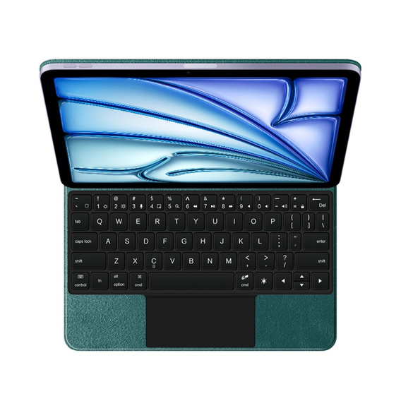 Θήκη πληκτρολογίου για iPad Air 13" 2024, Magnetic Keyboard Touchpad, πράσινη