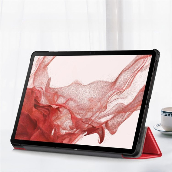 Θήκη για Samsung Galaxy Tab S9 Plus, Smartcase με χώρο για γραφίδα, κόκκινη