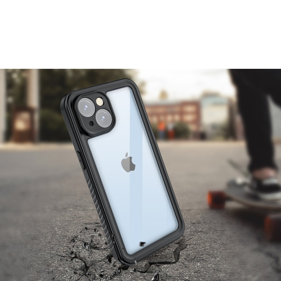 Αδιάβροχη θήκη IP68 για iPhone 15, Redpepper, μαύρη
