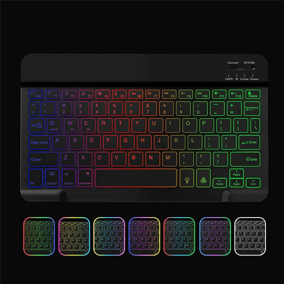 Θήκη + πληκτρολόγιο Apple iPad Pro 11" 5 gen. 2024, Leather Pen Slot TouchPad, μαύρη