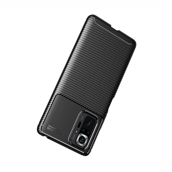 Θήκη για Xiaomi Redmi Note 10 Pro, Carbon Gel, μαύρη