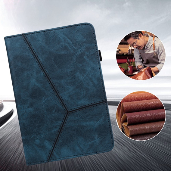 θήκη για Samsung Galaxy Tab S10 Lite / S10 FE / S9 FE / S9, Classic, με υποδοχή γραφίδας, μπλε