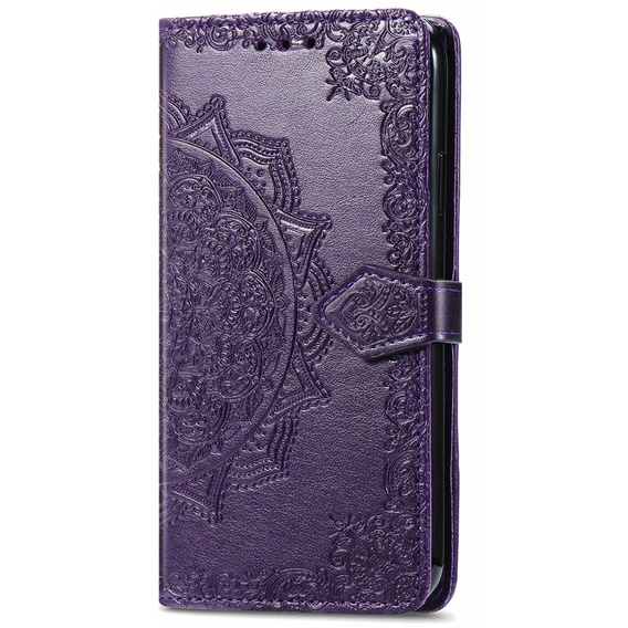 Θήκη με πτερύγιο για Motorola Moto G54 5G, Mandala, μωβ