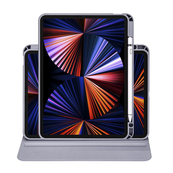 Θήκη για iPad Pro 11" 2022/2021/2020 (4/3/2 gen.), με υποδοχή γραφίδας, περιστρεφόμενη κατά 360°, μωβ