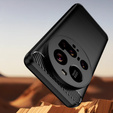 Θήκη για Xiaomi 15 Ultra, Carbon, μαύρη