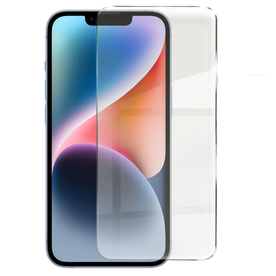 Θήκη για iPhone 14, για MagSafe, ERBORD Μatt Case, μπλε + Γυαλί οθόνης