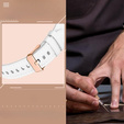 Γενική δερμάτινη ζώνη 20 mm, λευκή