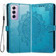 Θήκη με πτερύγιο για Oppo Reno 12, Mandala, μπλε