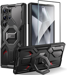 Θήκη για Samsung Galaxy S25 Ultra, Tongate MECH MagSafe Series, Μαύρο + 9H Tempered Glass