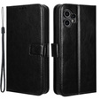 Θήκη με πτερύγιο για CMF Nothing Phone 2 Pro, Crazy Horse Wallet, μαύρη
