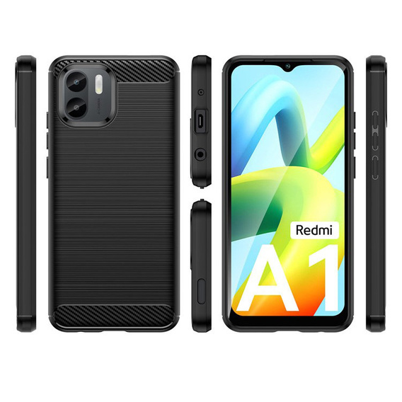 Θήκη για Xiaomi Redmi A1 4G / A2 4G, Carbon, μαύρη