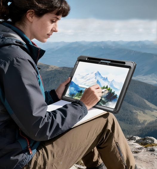 Θήκη Dexnor 360° με ιμάντα και θήκη για γραφίδα για iPad Air 11" 2025/2024 (7/6 γεν.)