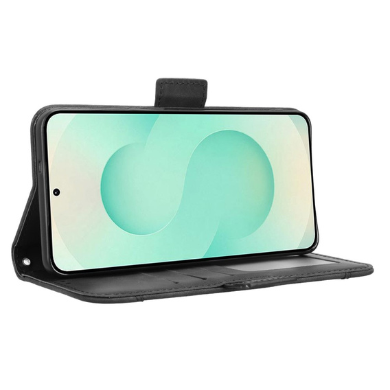 Θήκη με πτερύγιο για Samsung Galaxy S25 Edge, Card Slot, μαύρη