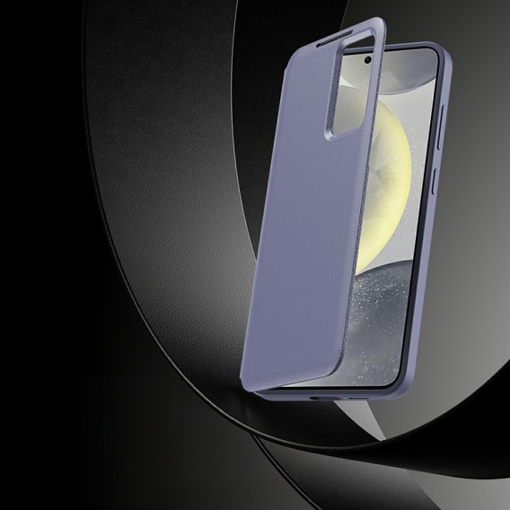 Αναδιπλούμενη θήκη για Samsung Galaxy A56 5G, Smart View Wallet, μωβ