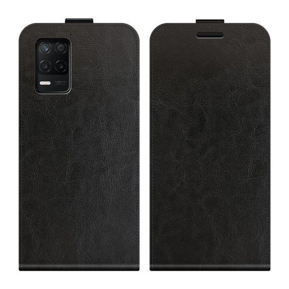 Θήκη με πτερύγιο για Realme 8 5G, Flip, μαύρη