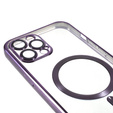 Θήκη για iPhone 12 Pro, Electro MagSafe, μωβ + Γυαλί για την οθόνη