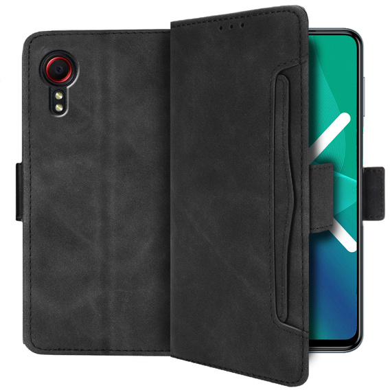 Θήκη με πτερύγιο για Samsung Galaxy Xcover 5, Card Slot, μαύρη