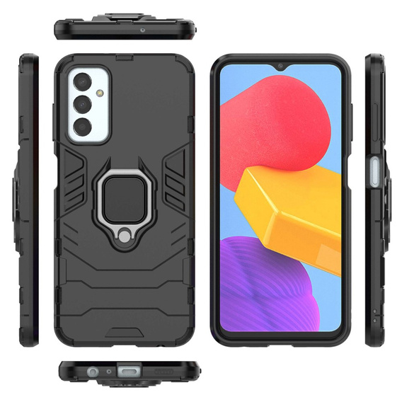 Θήκη για Samsung Galaxy M13 4G, Kickstand Ring, μαύρη