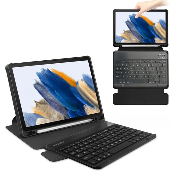 Θήκη πληκτρολογίου για Samsung Galaxy Tab A9+, Rotary 360° Leather, μαύρη