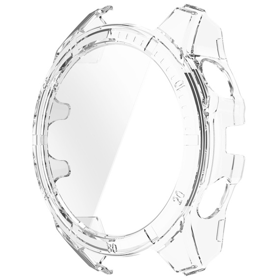 Θήκη 2σε1 + γυαλί μετριασμένο για Garmin Fenix 8 43mm, διαφανής