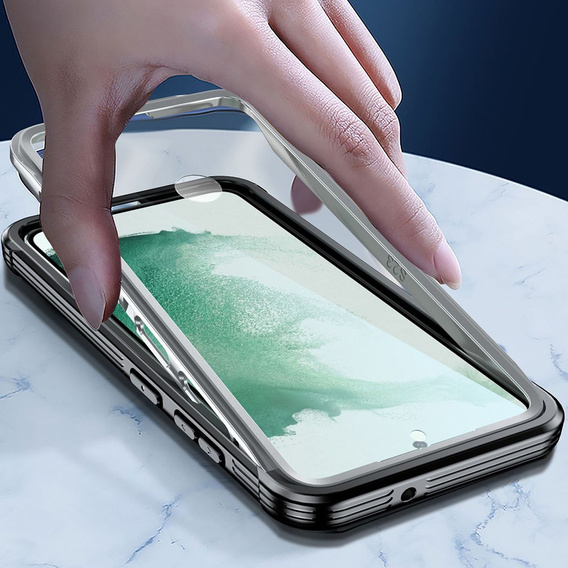 Θήκη για Samsung Galaxy S23, Shockproof, με μεμβράνη, μαύρη