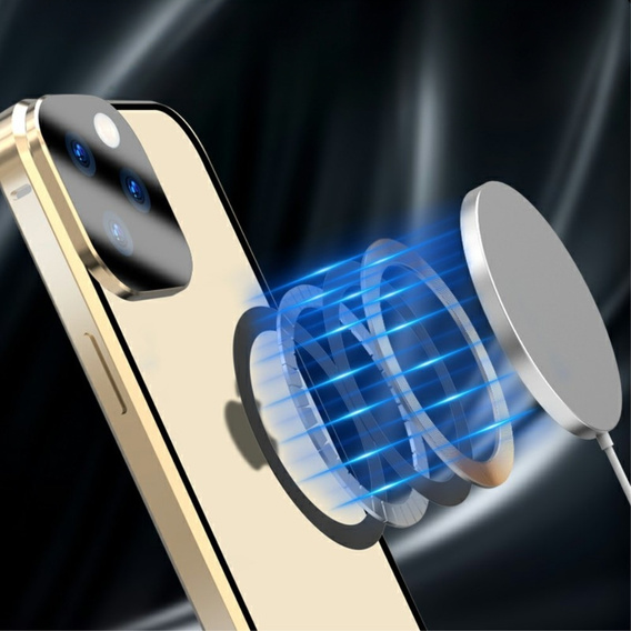Μαγνητική θήκη MagSafe Dual Glass για iPhone 15, χρυσή