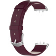 Δερμάτινο λουράκι για Samsung Galaxy Fit 3, μπορντό