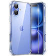 Θήκη για iPhone 16, Erbord Dropproof, διαφανής + γυαλί