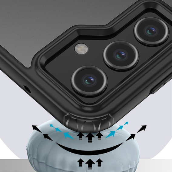 Θήκη για Samsung Galaxy S23 FE, Fusion Hybrid, διαφανής / μαύρη