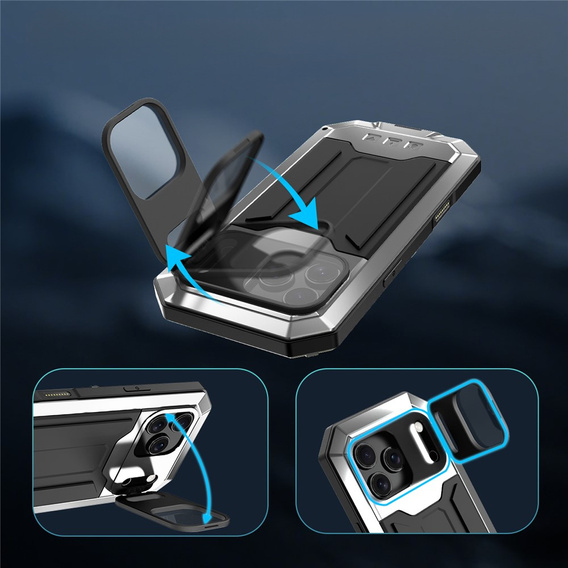 Θήκη R-JUST με προστατευτικό οθόνης και βάση για iPhone 17 Pro Max
