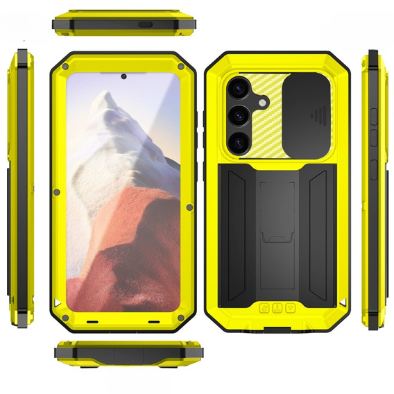 Θωρακισμένη θήκη για Samsung Galaxy S25, R-JUST, κίτρινη