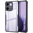 Θήκη για Oppo Reno 14F, ενισχυμένη, διαφανής με μαύρες πλευρές