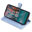Θήκη με πτερύγιο για Nokia G42, Wallet Zipper Pocket, μπλε