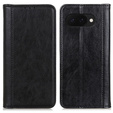 θήκη με πτερύγιο για Google Pixel 9A, Split Leather, μαύρη