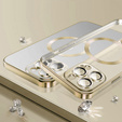 Θήκη για iPhone 11 Pro, Electro MagSafe, χρυσή + Γυαλί για την οθόνη