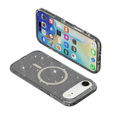 Θήκη για iPhone Air, για MagSafe, glitter, ημιδιαφανές μαύρο