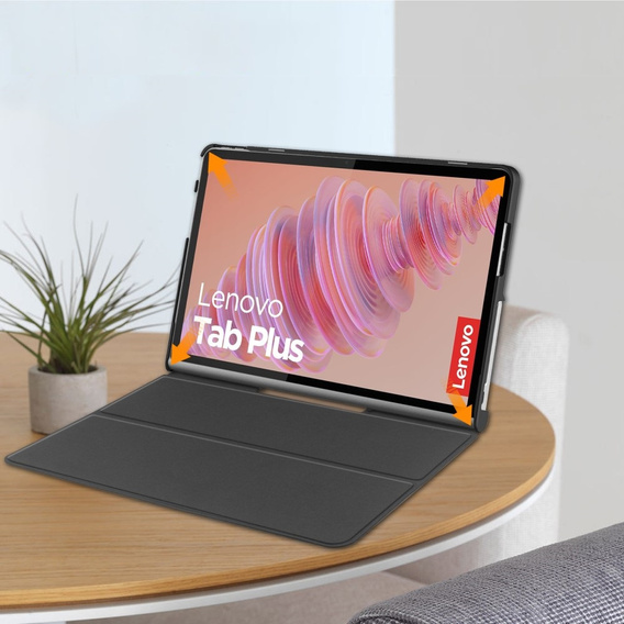 Θήκη για Lenovo Tab Plus, Smartcase, μαύρη